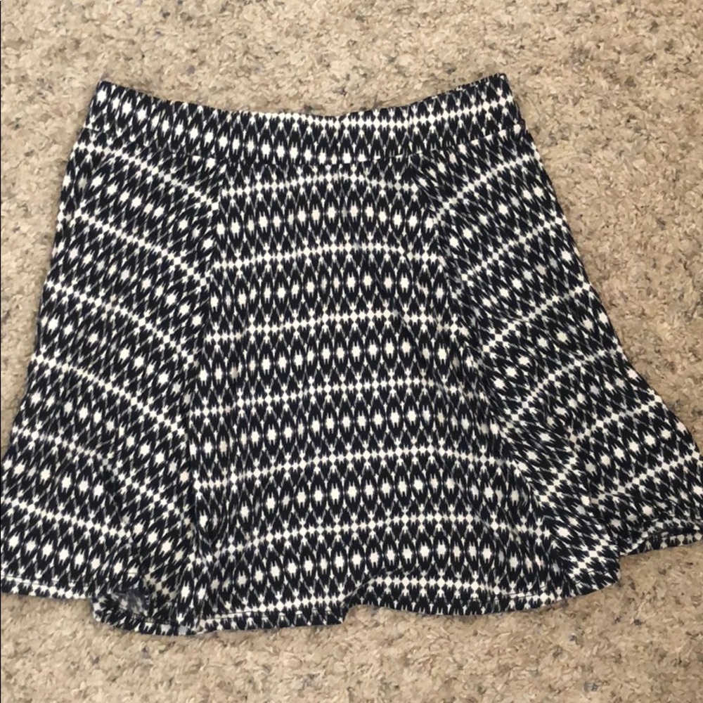Black and white patterned skirt